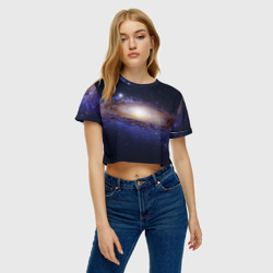 Женская футболка Crop-top 3D Галактика - фото 2