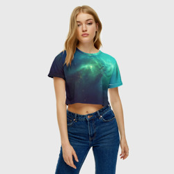 Женская футболка Crop-top 3D Galaxy - фото 2