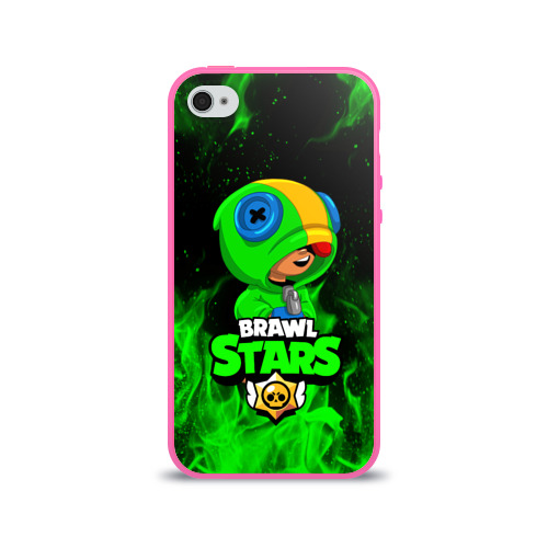Чехол для Apple iPhone 4/4S силиконовый глянцевый BRAWL STARS LEON Фото 01 Чехол для Apple iPhone 4/4S силиконовый глянцевый BRAWL STARS LEON Фото 01