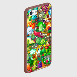 Чехол для iPhone 5/5S матовый Plants vs Zombies - фото 2