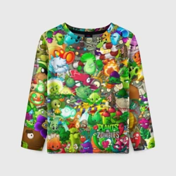 Детский лонгслив 3D Plants vs Zombies