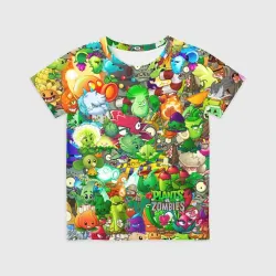 Детская футболка 3D Plants vs Zombies