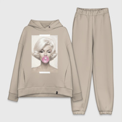 Женский костюм хлопок Oversize Монро жвачка