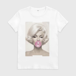 Женская футболка хлопок Монро жвачка
