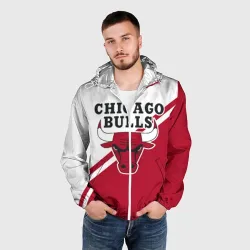 Мужская ветровка 3D Chicago Bulls Red-White - фото 2
