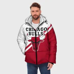 Мужская зимняя куртка 3D Chicago Bulls Red-White - фото 2