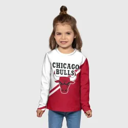 Детский лонгслив 3D Chicago Bulls Red-White - фото 2