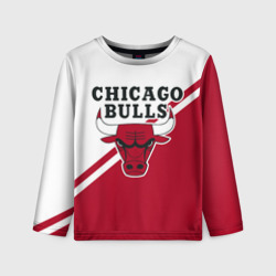 Детский лонгслив 3D Chicago Bulls Red-White