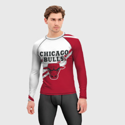 Мужской рашгард 3D Chicago Bulls Red-White - фото 2