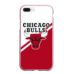 Чехол для iPhone 7Plus/8 Plus матовый Chicago Bulls Red-White