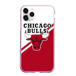 Чехол для iPhone 11 Pro Max матовый Chicago Bulls Red-White