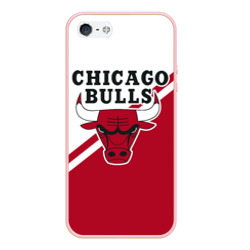 Чехол для iPhone 5/5S матовый Chicago Bulls Red-White