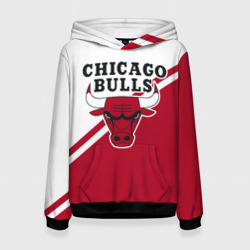 Женская толстовка 3D Chicago Bulls Red-White