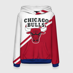 Женская толстовка 3D Chicago Bulls Red-White
