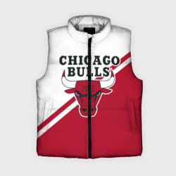 Женский жилет утепленный 3D Chicago Bulls Red-White