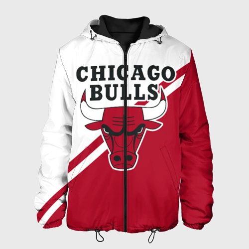 Мужская куртка 3D Chicago Bulls Red-White