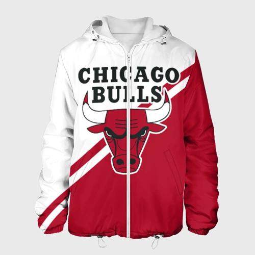 Мужская куртка 3D Chicago Bulls Red-White