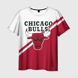 Мужская футболка 3D Chicago Bulls Red-White
