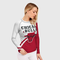 Женский рашгард 3D Chicago Bulls Red-White - фото 2