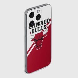 Чехол для iPhone 15 Pro Max силиконовый с защитой камеры Chicago Bulls Red-White - фото 2