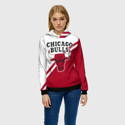 Женская толстовка 3D Chicago Bulls Red-White - фото 2