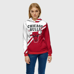 Женская толстовка 3D Chicago Bulls Red-White - фото 2