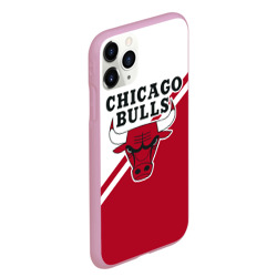 Чехол для iPhone 11 Pro Max матовый Chicago Bulls Red-White - фото 2