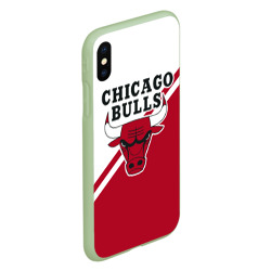 Чехол для iPhone XS Max матовый Chicago Bulls Red-White - фото 2