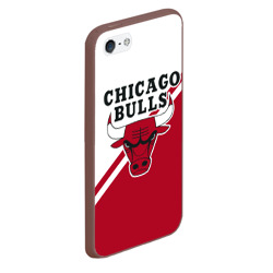 Чехол для iPhone 5/5S матовый Chicago Bulls Red-White - фото 2