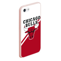 Чехол для iPhone 5/5S матовый Chicago Bulls Red-White - фото 2