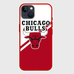 Чехол для iPhone 14 Chicago Bulls Red-White