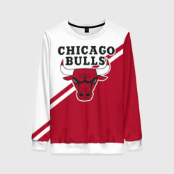 Женский свитшот 3D Chicago Bulls Red-White