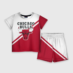 Детский костюм с шортами 3D Chicago Bulls Red-White