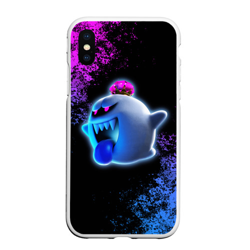 Чехол для iPhone XS Max матовый Luigi's Mansion, цвет белый