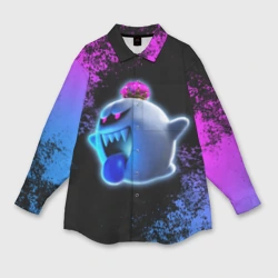 Женская рубашка oversize 3D Luigi's Mansion