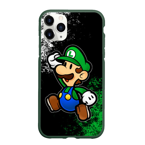 Чехол для iPhone 11 Pro матовый Luigi's Mansion, цвет темно-зеленый