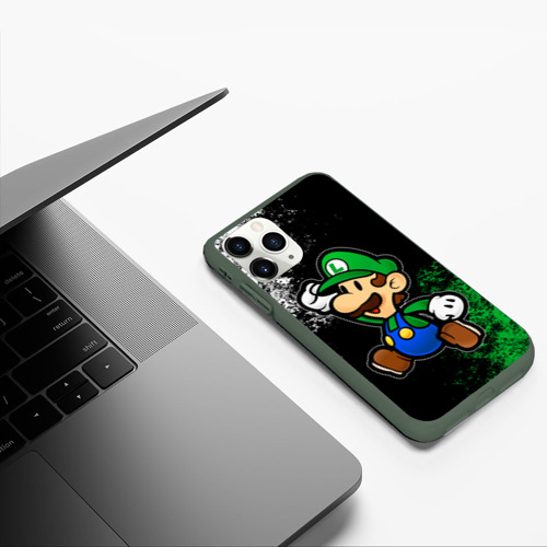 Чехол для iPhone 11 Pro матовый Luigi's Mansion, цвет темно-зеленый - фото 5