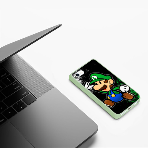 Чехол для iPhone 5/5S матовый Luigi's Mansion, цвет салатовый - фото 5