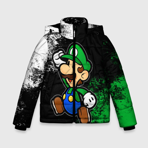 Зимняя куртка для мальчиков 3D Luigi's Mansion, цвет светло-серый