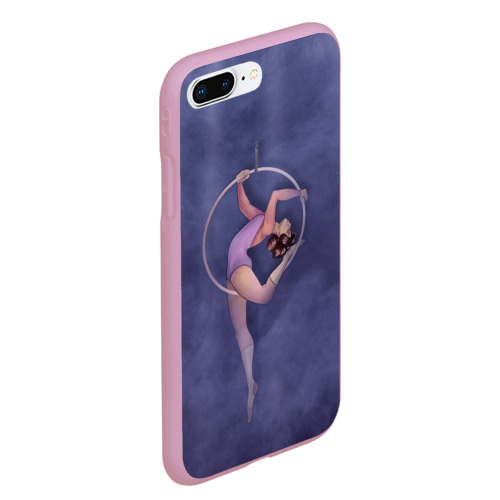 Чехол для iPhone 7Plus/8 Plus матовый Воздушная гимнастка, цвет розовый - фото 3
