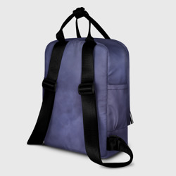 Рюкзак с принтом Воздушная гимнастка для женщины, вид на модели сзади №1. Цвет основы: белый