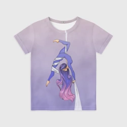 Детская футболка 3D Гимнастка на полотне