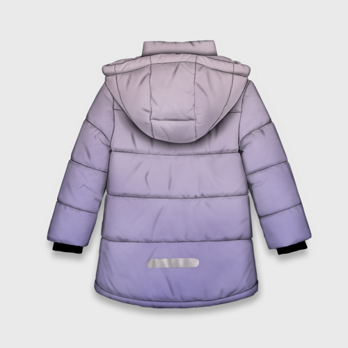 Зимняя куртка для девочек 3D Гимнастка на полотне, цвет светло-серый - фото 2