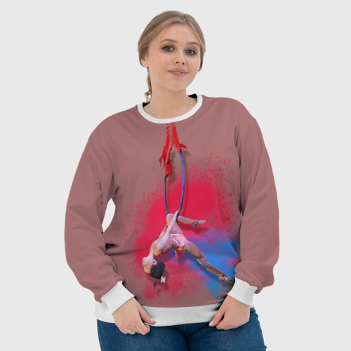 Женский свитшот 3D Воздушная гимнастика, цвет 3D печать - фото 6