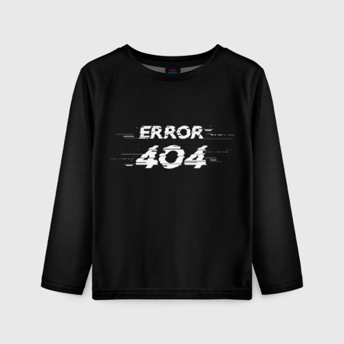 Детский лонгслив 3D Error 404, цвет 3D печать