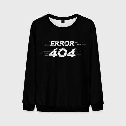 Мужской свитшот 3D Error 404, цвет черный