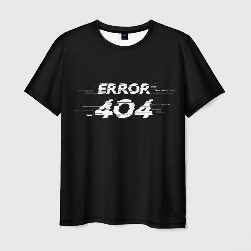 Мужская футболка 3D Error 404, цвет 3D печать