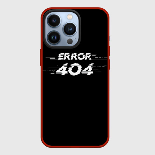 Чехол для iPhone 13 Pro Error 404, цвет красный