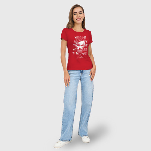 Женская футболка хлопок Slim Конор Макгрегор, цвет красный - фото 5