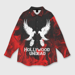 Женская рубашка oversize 3D Hollywood Undead